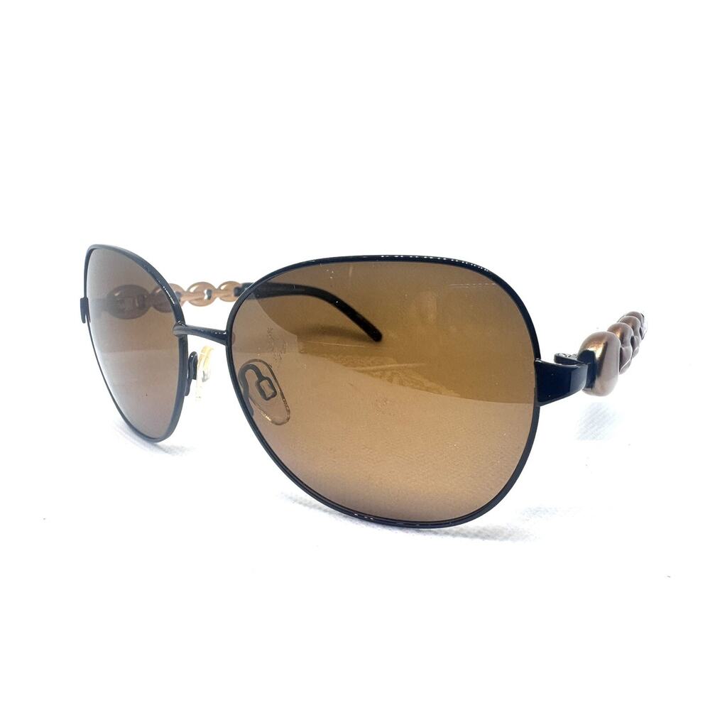 SUN TRENDS ST176 BROWN POLARIZED SUNGLASSES 59-15 AUTHENTIC